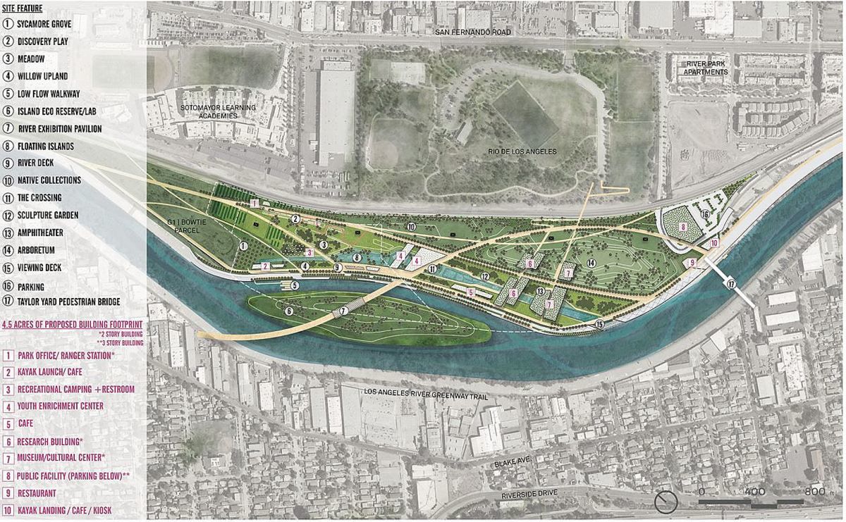 Island concept for Taylor Yard River Park Site